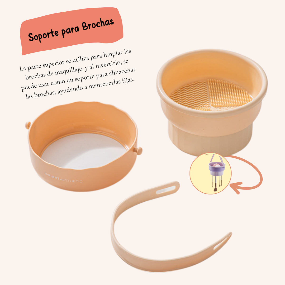 Lavador y Secador de Esponjas y Brochas de Maquillaje
