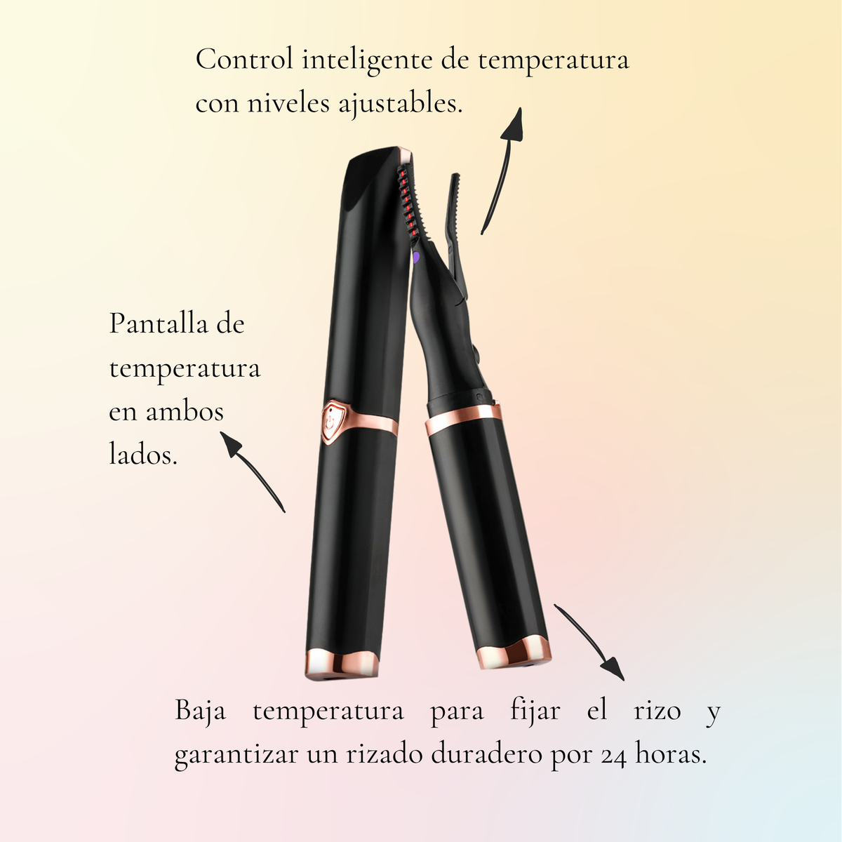 Rizador de Pestañas con Pinza Caliente USB
