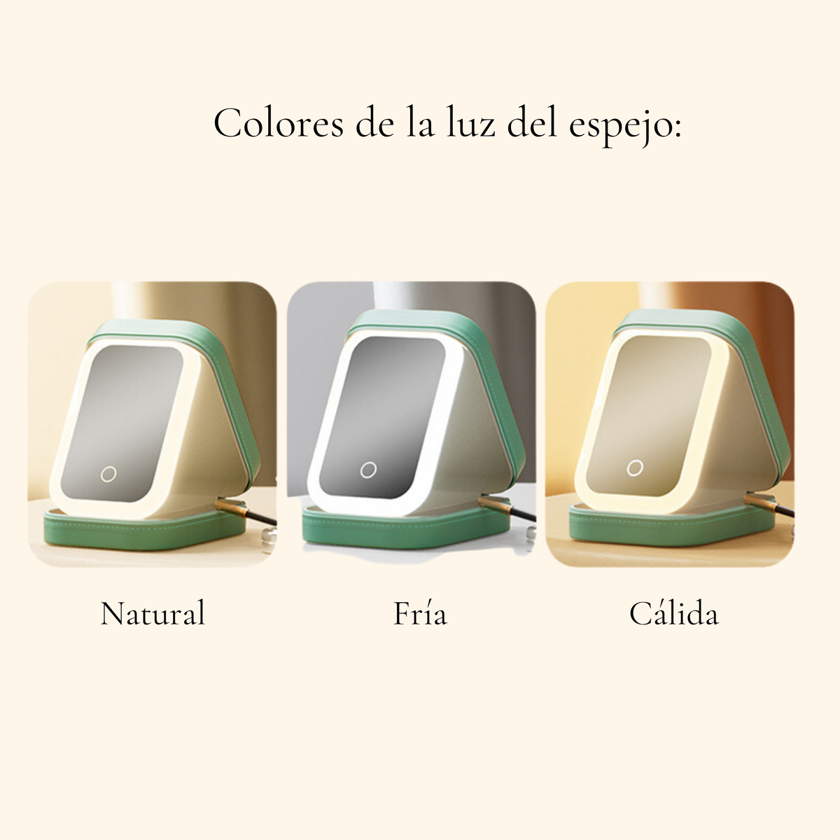 Tocador Portátil con Luz LED